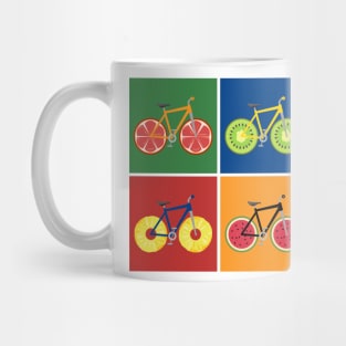 Fruit Wheels Tiled Pattern For The Love Of Cycling Mug